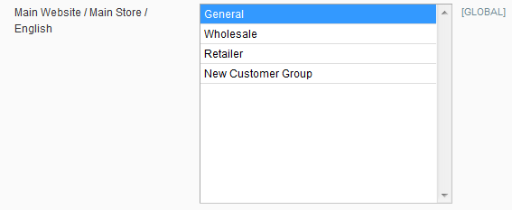 Multi-Select Field - Customer Groups