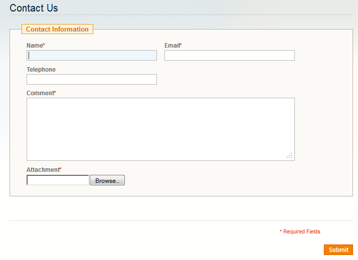 Contact Form With Upload Field