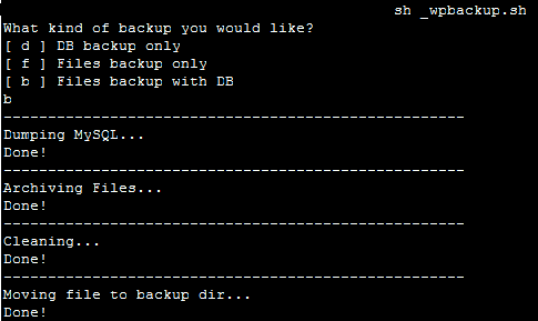 Files Backup with DB