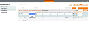 Price Importer: Import History