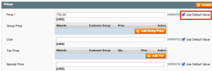 Use Default Value Checkbox