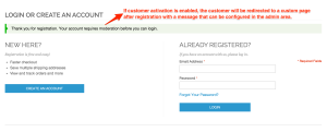 Account Activation Required Message after Registration