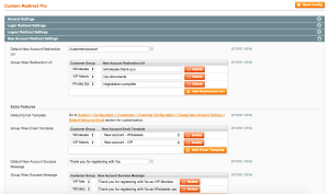 Customer New Account Redirection Settings 1
