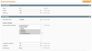 Bonus - Customer Group Selector / Switcher Extension